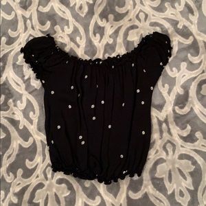 Black and white crop top
